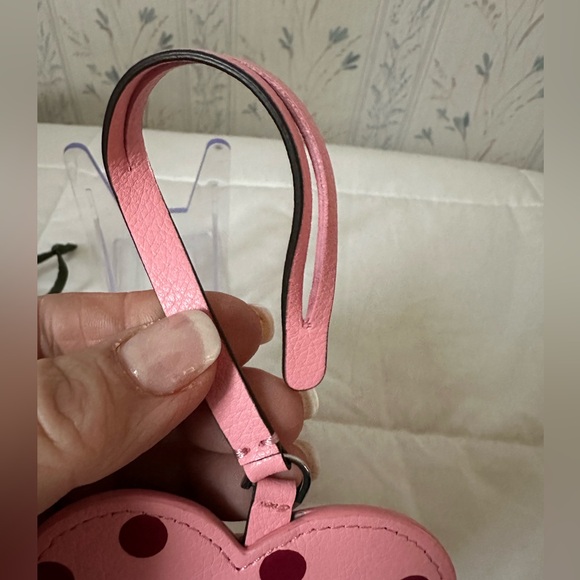 Kate Spade Leather Heart Love Birds Bag Charm - Picture 4 of 4